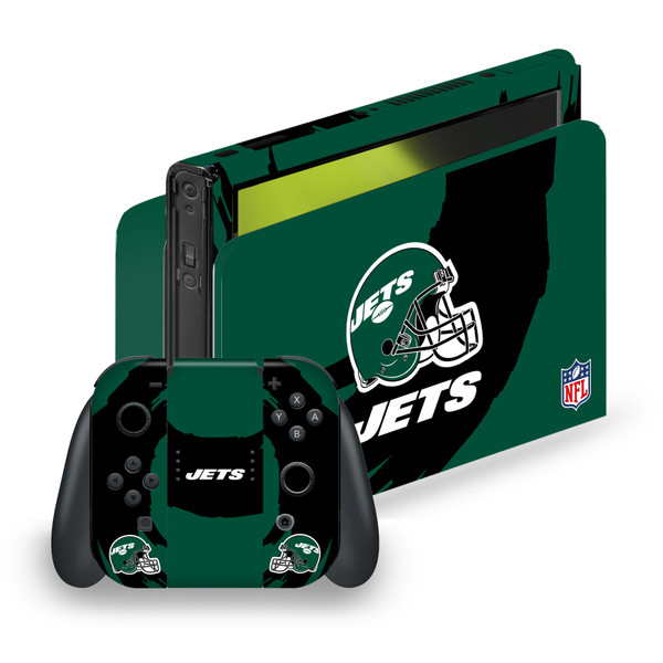 NFL New York Jets Sweep Stroke Vinyl Sticker Skin Decal Cover for Nintendo Switch OLED Bundle