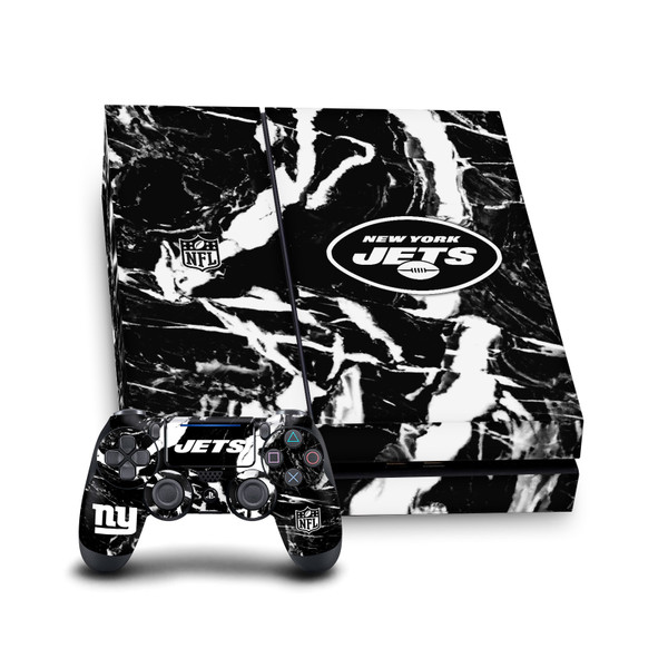 NFL New York Jets Marble Vinyl Sticker Skin Decal Cover for Sony PS4 Console & Controller