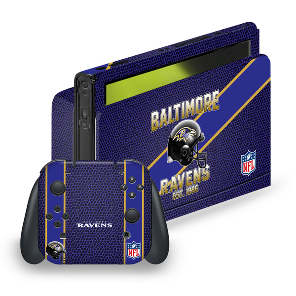NFL Team 1 Baltimore Ravens Vinyl Sticker Skin Decal Cover for Nintendo Switch OLED Bundle
