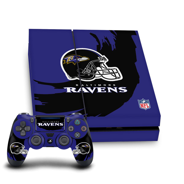NFL Baltimore Ravens Sweep Stroke Vinyl Sticker Skin Decal Cover for Sony PS4 Console & Controller