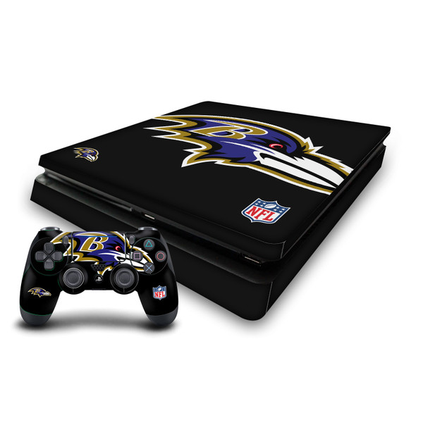 NFL Baltimore Ravens Oversize Vinyl Sticker Skin Decal Cover for Sony PS4 Slim Console & Controller