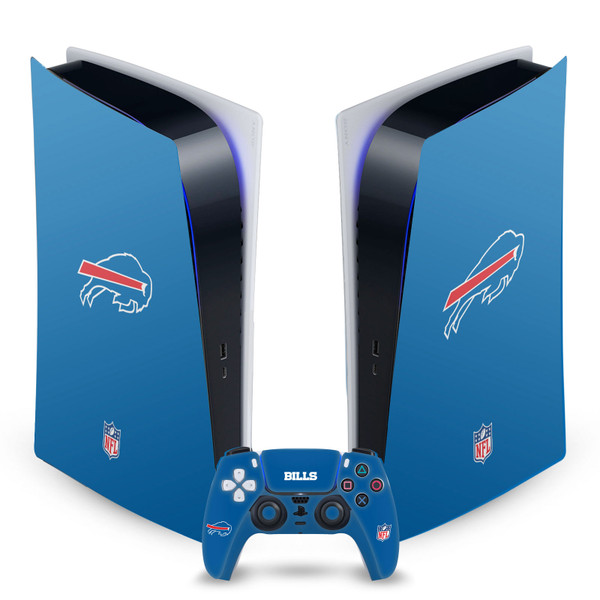NFL Buffalo Bills Plain Vinyl Sticker Skin Decal Cover for Sony PS5 Digital Edition Bundle