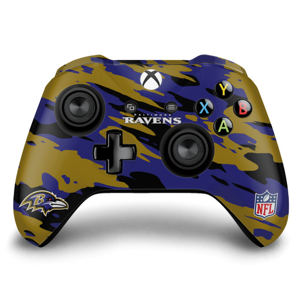 NFL Baltimore Ravens Camou Vinyl Sticker Skin Decal Cover for Microsoft Xbox One S / X Controller
