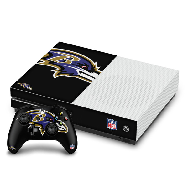 NFL Baltimore Ravens Oversize Vinyl Sticker Skin Decal Cover for Microsoft One S Console & Controller