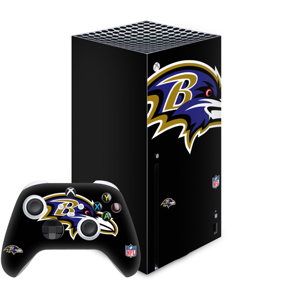 NFL Baltimore Ravens Oversize Vinyl Sticker Skin Decal Cover for Microsoft Series X Console & Controller