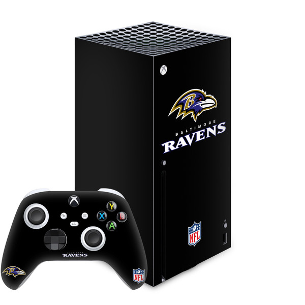 NFL Baltimore Ravens Plain Vinyl Sticker Skin Decal Cover for Microsoft Series X Console & Controller