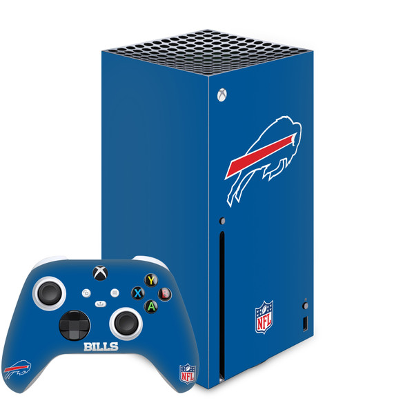 NFL Buffalo Bills Plain Vinyl Sticker Skin Decal Cover for Microsoft Series X Console & Controller