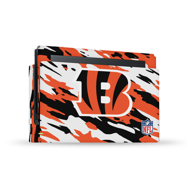 NFL Cincinnati Bengals Camou Vinyl Sticker Skin Decal Cover for Nintendo Switch Console & Dock