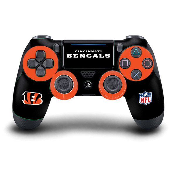NFL Cincinnati Bengals Plain Vinyl Sticker Skin Decal Cover for Sony DualShock 4 Controller