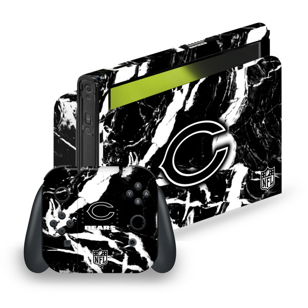 NFL Chicago Bears Marble Vinyl Sticker Skin Decal Cover for Nintendo Switch OLED Bundle