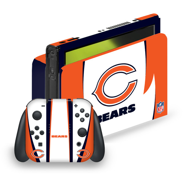 NFL Chicago Bears Side Details Vinyl Sticker Skin Decal Cover for Nintendo Switch OLED Bundle