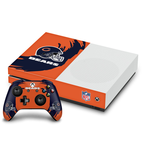 NFL Chicago Bears Sweep Stroke Vinyl Sticker Skin Decal Cover for Microsoft One S Console & Controller