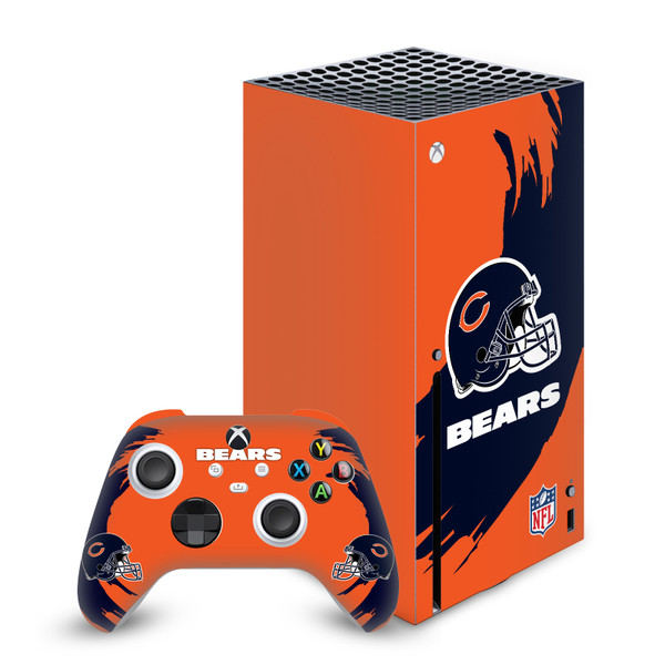 NFL Chicago Bears Sweep Stroke Vinyl Sticker Skin Decal Cover for Microsoft Series X Console & Controller