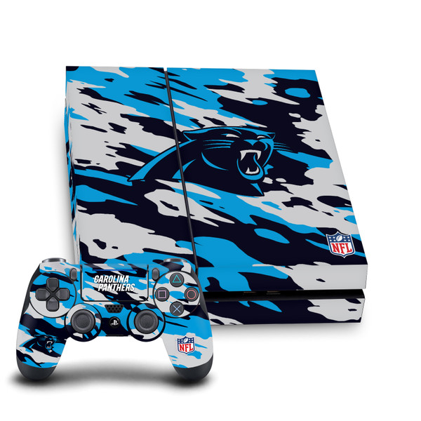 NFL Carolina Panthers Camou Vinyl Sticker Skin Decal Cover for Sony PS4 Console & Controller