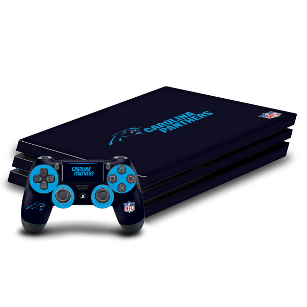 NFL Carolina Panthers Plain Vinyl Sticker Skin Decal Cover for Sony PS4 Pro Bundle
