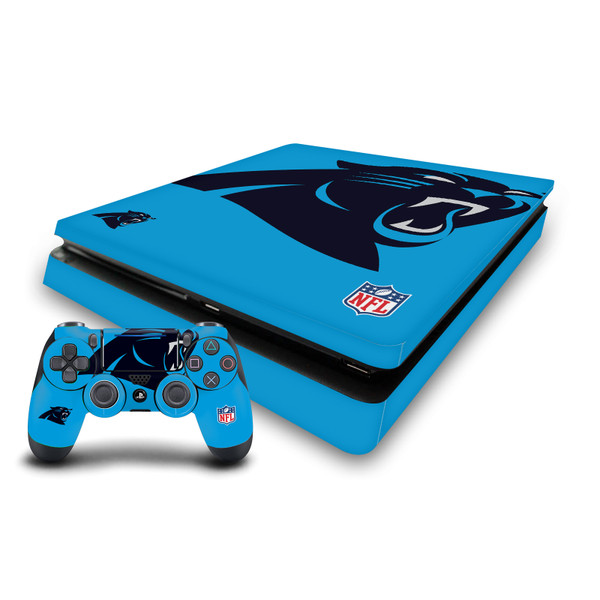 NFL Carolina Panthers Oversize Vinyl Sticker Skin Decal Cover for Sony PS4 Slim Console & Controller