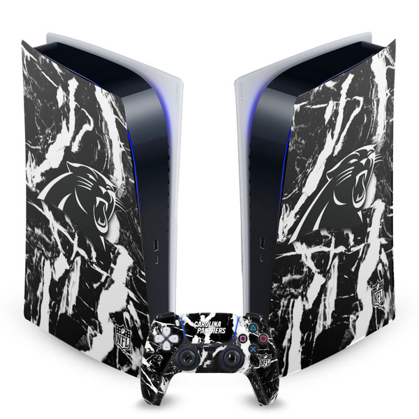 NFL Carolina Panthers Marble Vinyl Sticker Skin Decal Cover for Sony PS5 Digital Edition Bundle