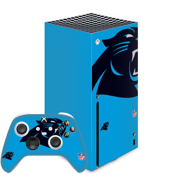 NFL Carolina Panthers Oversize Vinyl Sticker Skin Decal Cover for Microsoft Series X Console & Controller