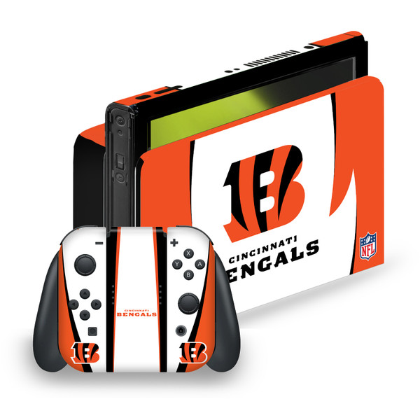 NFL Cincinnati Bengals Side Details Vinyl Sticker Skin Decal Cover for Nintendo Switch OLED Bundle