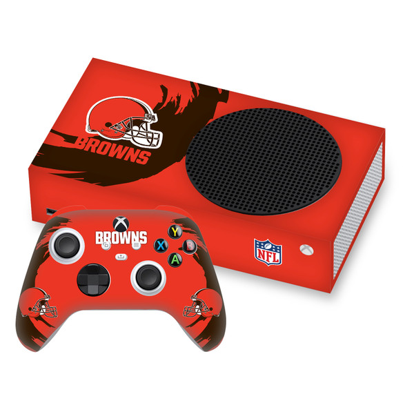 NFL Cleveland Browns Sweep Stroke Vinyl Sticker Skin Decal Cover for Microsoft Series S Console & Controller