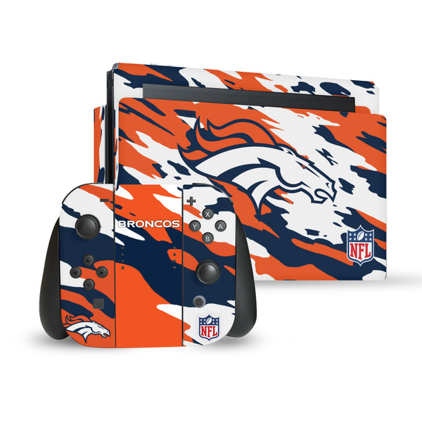 NFL Denver Broncos Camou Vinyl Sticker Skin Decal Cover for Nintendo Switch Bundle