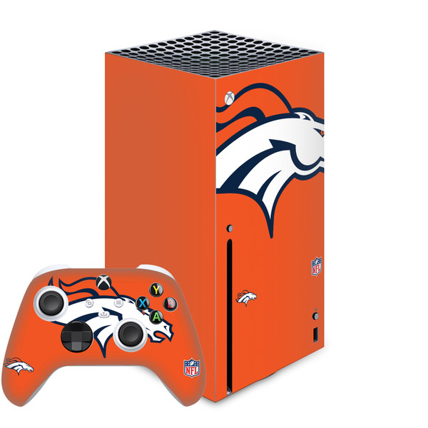 NFL Denver Broncos Oversize Vinyl Sticker Skin Decal Cover for Microsoft Series X Console & Controller