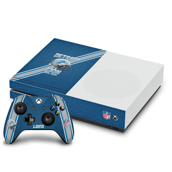 NFL Team 1 Detroit Lions Vinyl Sticker Skin Decal Cover for Microsoft One S Console & Controller