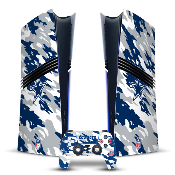 NFL Dallas Cowboys Camou Vinyl Sticker Skin Decal Cover for Sony PS5 Pro Digital Edition Bundle