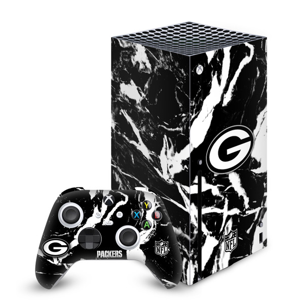 NFL Green Bay Packers Marble Vinyl Sticker Skin Decal Cover for Microsoft Series X Console & Controller