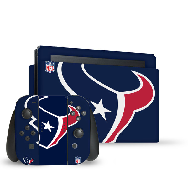 NFL Houston Texans Oversize Vinyl Sticker Skin Decal Cover for Nintendo Switch Bundle
