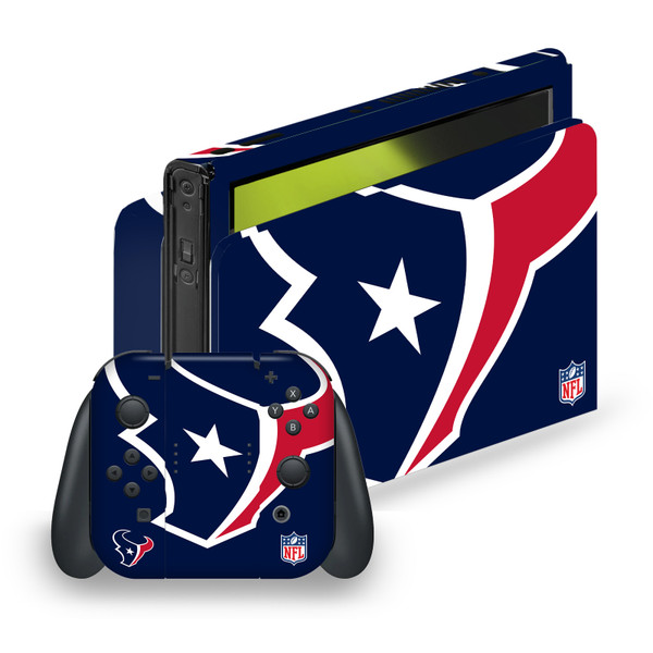 NFL Houston Texans Oversize Vinyl Sticker Skin Decal Cover for Nintendo Switch OLED Bundle