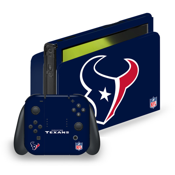 NFL Houston Texans Plain Vinyl Sticker Skin Decal Cover for Nintendo Switch OLED Bundle