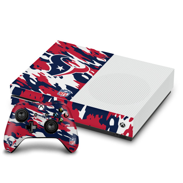 NFL Houston Texans Camou Vinyl Sticker Skin Decal Cover for Microsoft One S Console & Controller