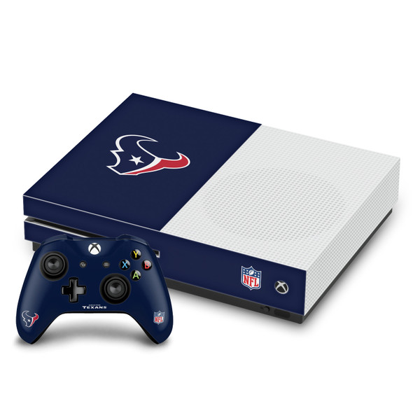 NFL Houston Texans Plain Vinyl Sticker Skin Decal Cover for Microsoft One S Console & Controller