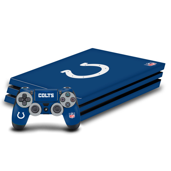NFL Indianapolis Colts Plain Vinyl Sticker Skin Decal Cover for Sony PS4 Pro Bundle