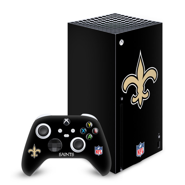 NFL New Orleans Saints Plain Vinyl Sticker Skin Decal Cover for Microsoft Series X Console & Controller