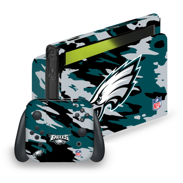 NFL Philadelphia Eagles Camou Vinyl Sticker Skin Decal Cover for Nintendo Switch OLED Bundle