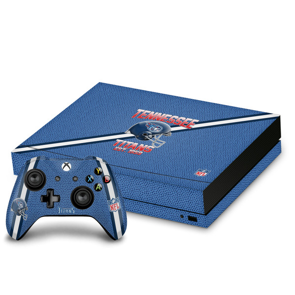 NFL Team 2 Tennessee Titans Vinyl Sticker Skin Decal Cover for Microsoft Xbox One X Bundle