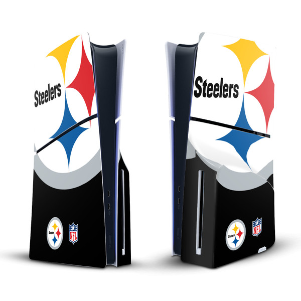 NFL Pittsburgh Steelers Oversize Vinyl Sticker Skin Decal Cover for Sony PS5 Slim Disc Edition Console