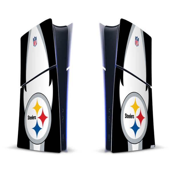 NFL Pittsburgh Steelers Side Details Vinyl Sticker Skin Decal Cover for Sony PS5 Slim Digital Edition Console