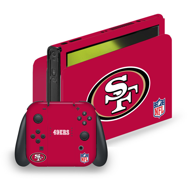 NFL San Francisco 49ers Plain Vinyl Sticker Skin Decal Cover for Nintendo Switch OLED Bundle