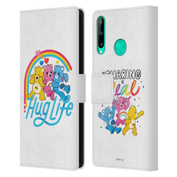 Care Bears Graphics Group Hug Life Leather Book Wallet Case Cover For Huawei P40 lite E