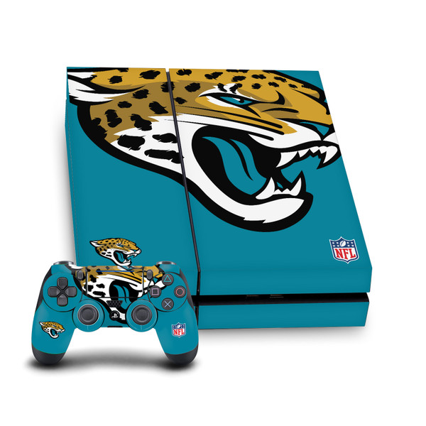 NFL Jacksonville Jaguars Oversize Vinyl Sticker Skin Decal Cover for Sony PS4 Console & Controller
