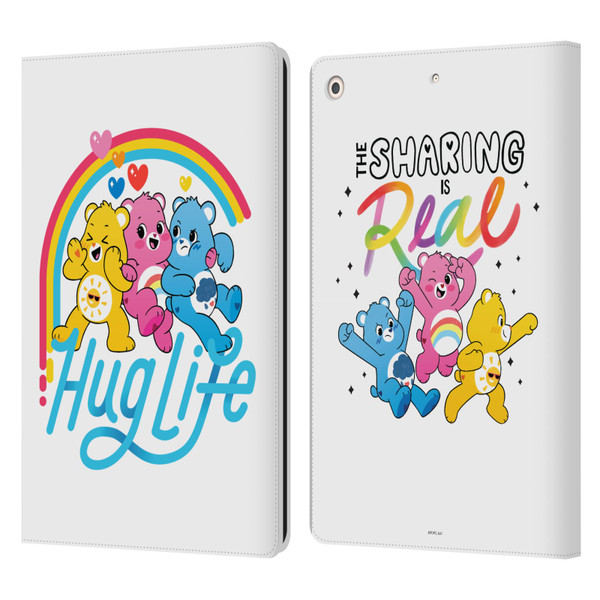 Care Bears Graphics Group Hug Life Leather Book Wallet Case Cover For Apple iPad 10.2 2019/2020/2021