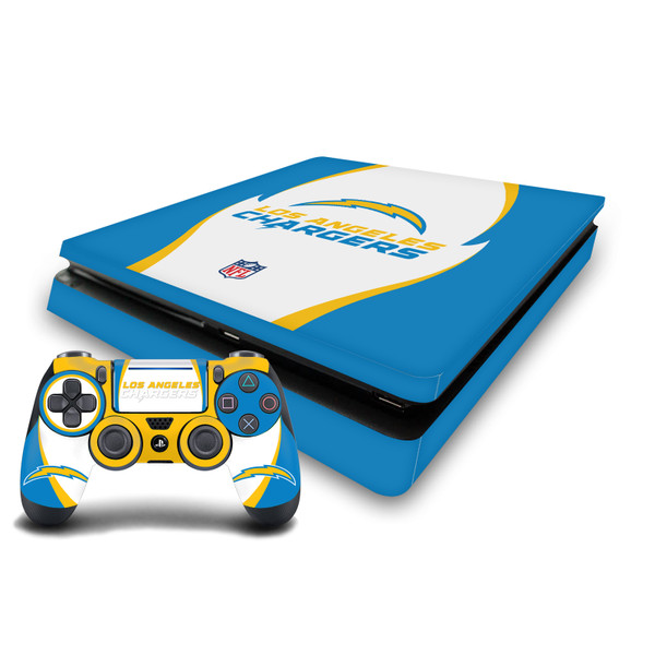 NFL Los Angeles Chargers Side Details Vinyl Sticker Skin Decal Cover for Sony PS4 Slim Console & Controller