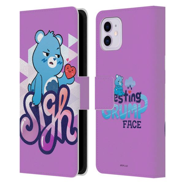 Care Bears Graphics Grumpy Leather Book Wallet Case Cover For Apple iPhone 11