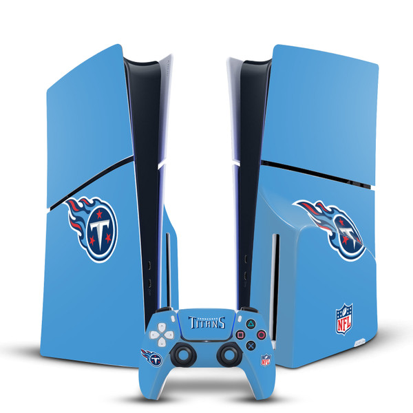 NFL Tennessee Titans Plain Vinyl Sticker Skin Decal Cover for Sony PS5 Slim Disc Edition Bundle
