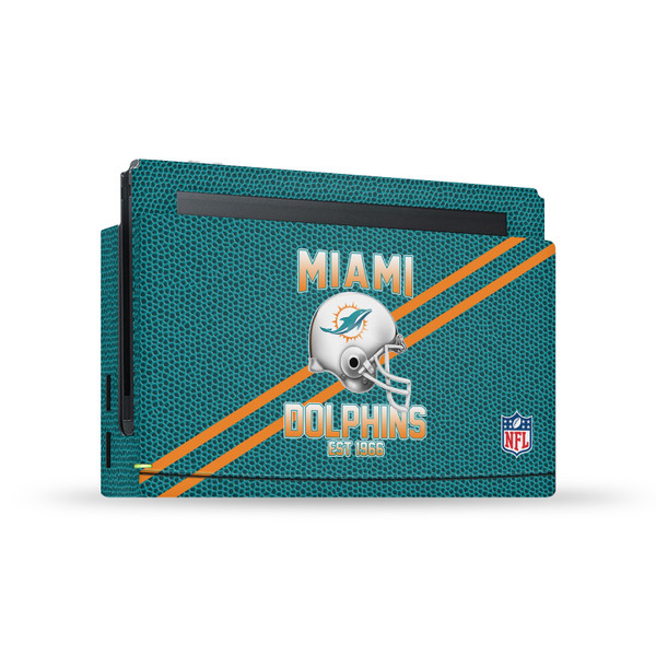 NFL Team 2 Miami Dolphins Vinyl Sticker Skin Decal Cover for Nintendo Switch Console & Dock