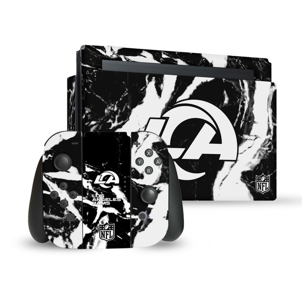 NFL Los Angeles Rams Marble Vinyl Sticker Skin Decal Cover for Nintendo Switch Bundle