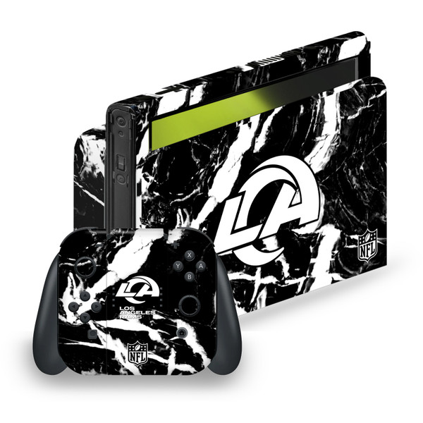NFL Los Angeles Rams Marble Vinyl Sticker Skin Decal Cover for Nintendo Switch OLED Bundle